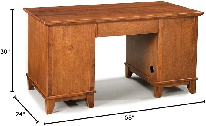 Homestyles Arts &amp Crafts Cottage Oak Pedestal Desk