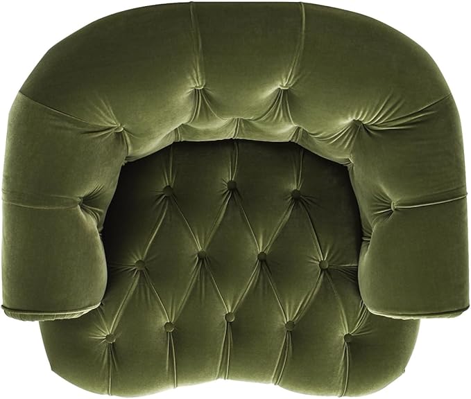 Jennifer Taylor Home La Rosa Victorian Tufted Upholstered Accent Chair Olive Green Performance Velvet
