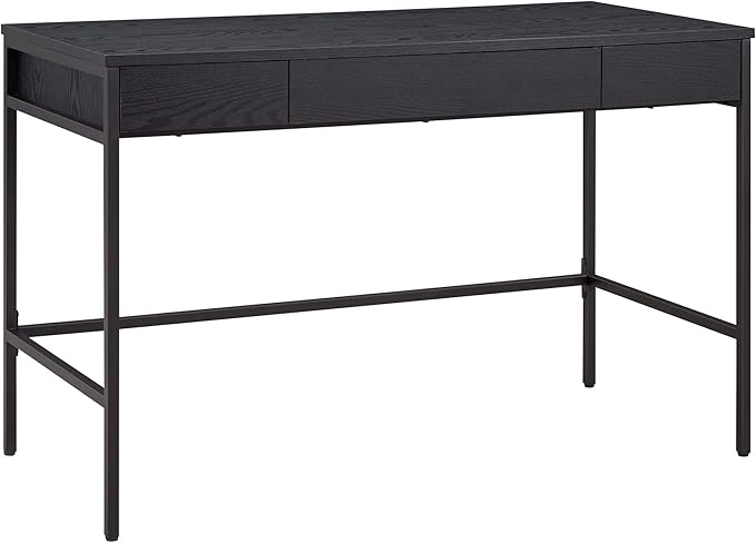 Evans 47.75'' Wide Rectangular Writing Desk in Black