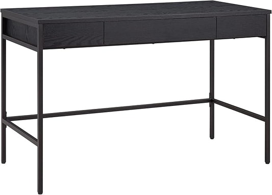 Evans 47.75'' Wide Rectangular Writing Desk in Black