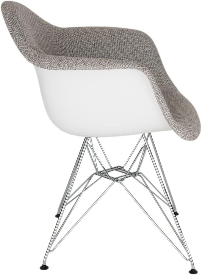 Eiffel Accent Chair - Modern Fabric Armchair Living Room Decor Stylish &amp Comfortable Seating