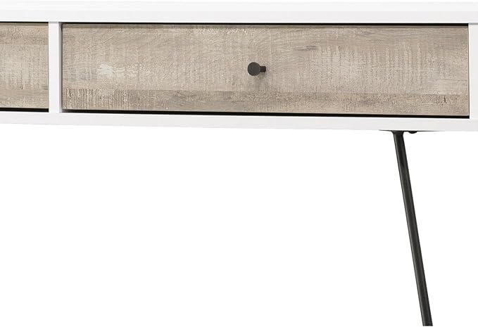 Taupe Oak Storage Desk - Modern Home Office &amp Study Space