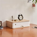 Wooden File Cabinet/Desktop Storage Cabinet - Desktop Storage Box with Drawers - Desktop File Cabinet Organizers 1 Tier with Lock Flat File Cabinet Storage Desktop Drawer Cabinet (A)