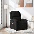 Massage Recliner Chair Manual Recliner Chair with Massage Single Sofa Home Theater Seating Comfy Living Room Single Sofa Chair Black Velvet-33
