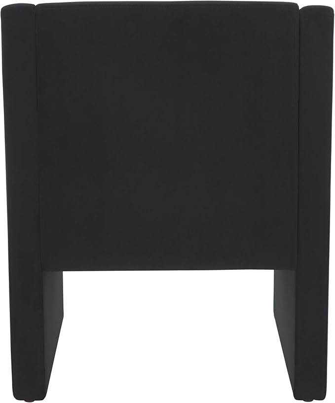 SAFAVIEH Home Collection Ylva Modern Black Velvet Accent Chair