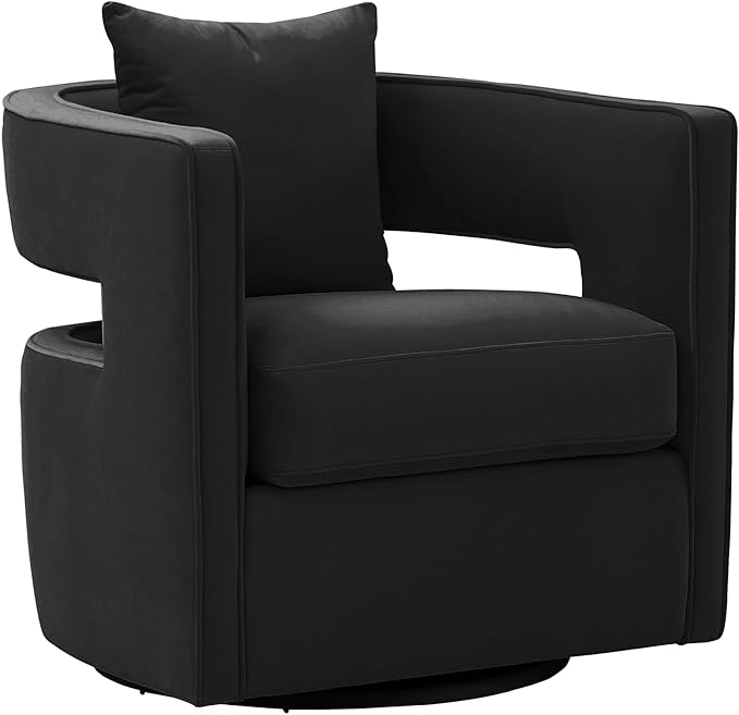 Tov Furniture Kennedy Swivel Chair (Black)