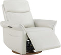 CHITA Genuine Leather Power Recliner Chair Electric Triple-Motor Swivel Glider Nursery Rocking Chair with Adjustable Power Headrest and Lumbar Support GREENGARD Gold Certified Creamy Grey