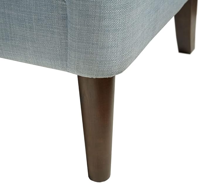 Button Tufted Accent Chair Dusty Blue Button Tufted Back Living Room Decor Cozy Addition