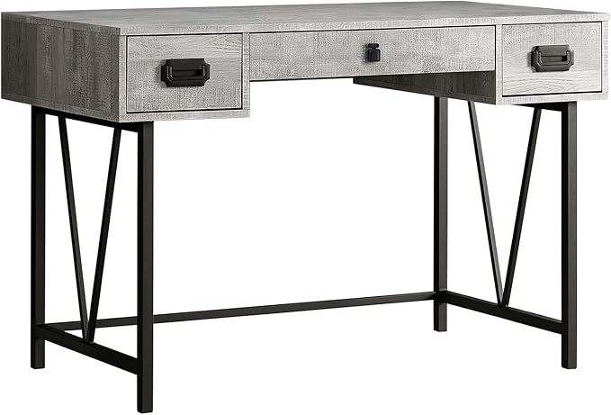 Monarch Specialties Computer Desk Home Office Laptop Storage Drawers 48 L Work Metal Grey