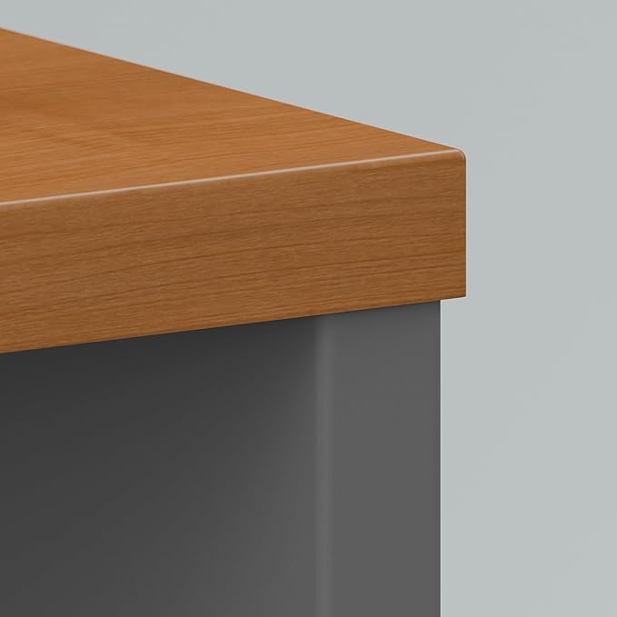 Bush Business Furniture Series C 72W Office Desk in Natural Cherry Large PC Computer Table for Home or Professional Workplace