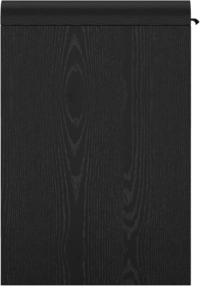 Manhattan Comfort Grace 54 Modern Office Desk with 2 Drawers Wood Table with Metal Recessed Handles for Work from Home Study Craft Stylish Executive Desk Black