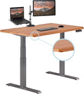Vari ComfortEdge 48x30 Inch Electric Standing Desk – Height Adjustable Sit Stand VariDesk with Memory Presets Sloped Edge 220 LB Capacity + Tool-Free Assembly (Butcher Block)