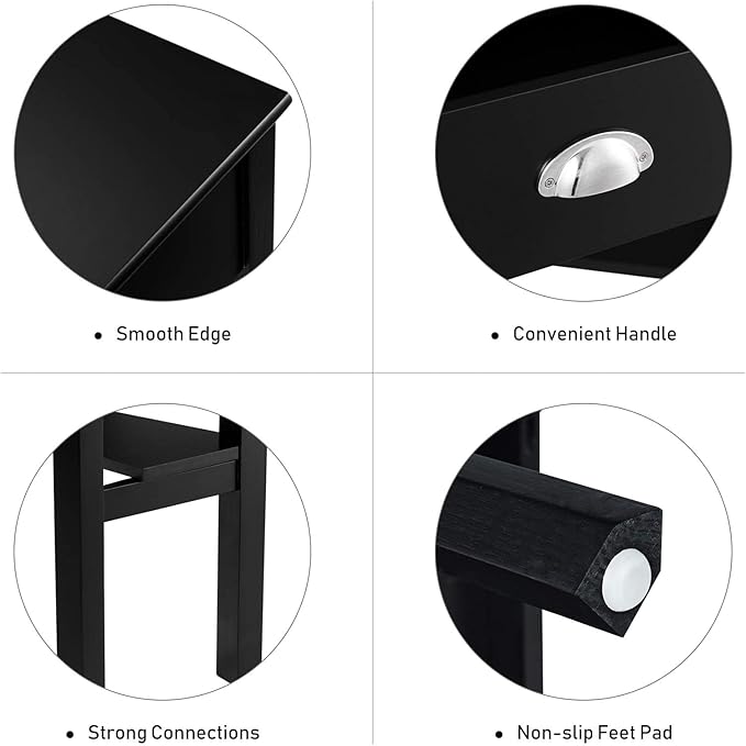LDAILY Small Corner Desk Triangle Makeup Vanity Desk for Small Space Compact Writing Desk with Storage Shelves &amp Drawer Space Saving Corner Computer Desk for Bedroom Home Office