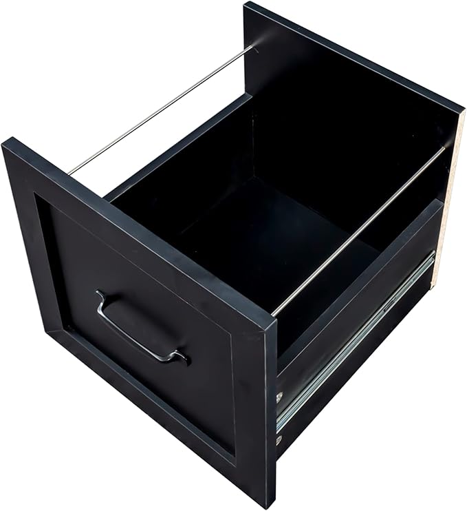 NewCosmos Home Office Computer Desk with Hutch Antiqued Black Finish