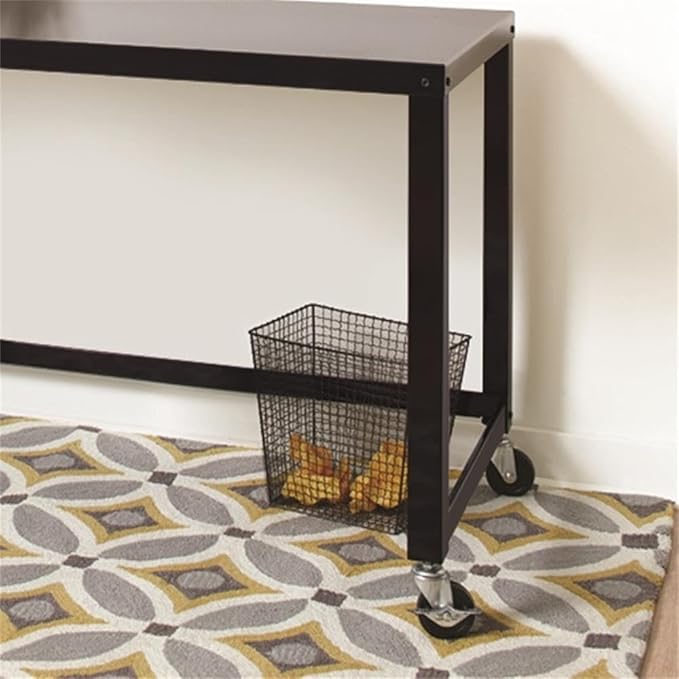 Home Square 2-Piece Set with Mobile Desk and Pedestal File 3-Drawer Box