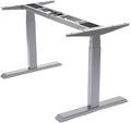 Fromann Dual Motor Standing Desk Frame 3 Tier Legs Sit Stand up Electric Height Adjustable Desk Base for Home and Office (Grey)