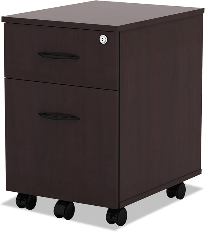 Alera ALE Valencia Series Mobile B/F Pedestal 15 7/8w x 19 1/8d x 22 7/8h Mahogany
