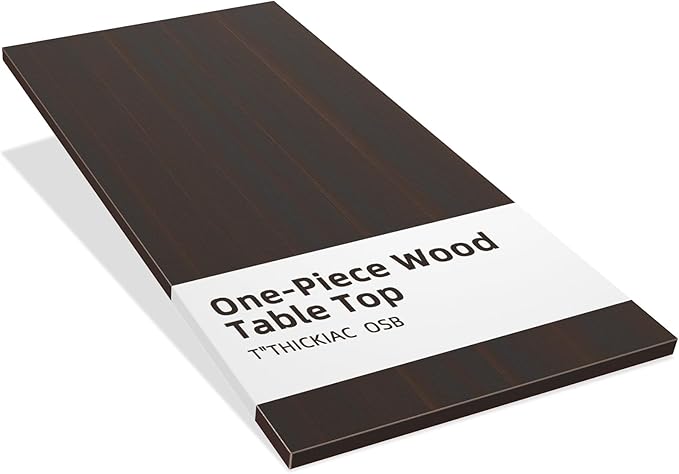 Universal 43 x 24 One-Piece Particle Board Table Top 1 Thick Desktop for Stand Up Height Adjustable Desk Frames Home Office Tabletop Countertop DIY Smokey Oak