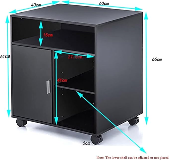 File Cabinet Printer Stand with Storage Office Cabinet Under Desk Cabinet with Wheels Office Cabinet Under Desk Storage(Color:B)