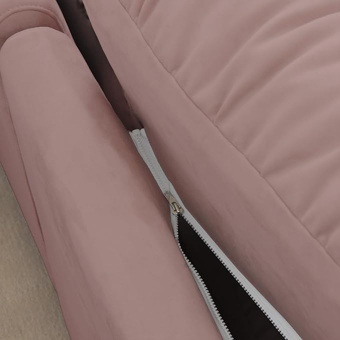 105 Comfy Cloud Sectional Couch 3 Seats Larger Sofa with 2 Pillows Minimalist Couch Modern Couches for Living Room Apartment Bedroom Office Pink