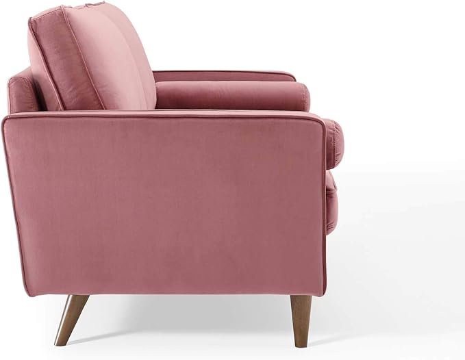 Modway EEI-3764-DUS Valour Performance Velvet Sofa Dusty Rose