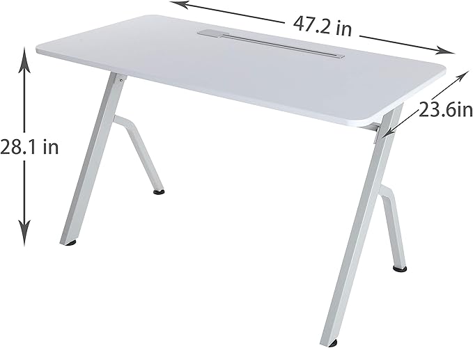 ApexDesk 47 Computer Desk Modern Simple Style Desk for Home Office Study Student Writing Desk - White