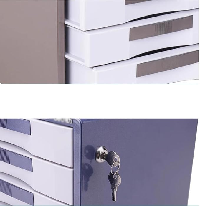 File Cabinet 7-Shelf Metal Desktop Filing Cabinet Locking 7-Shelf File Cabinet Office Data Organiser Storage Boxes (Color : B)