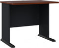 Bush Business Furniture Series C 72W x 36D Bow Front U Shaped Desk with Mobile File Cabinets in Hansen Cherry