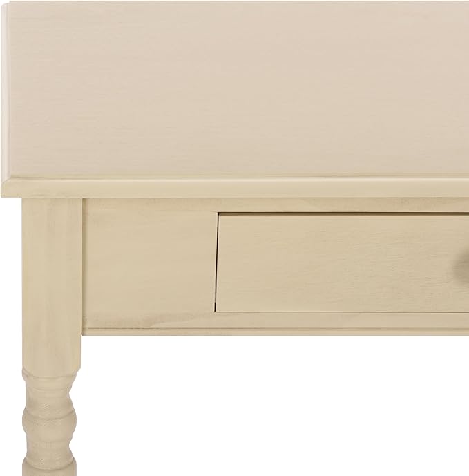 SAFAVIEH Home Collection – Arina Sand Writing Desk 1-Drawer Traditional Desk Classic Home Office Design (DSK5710E)