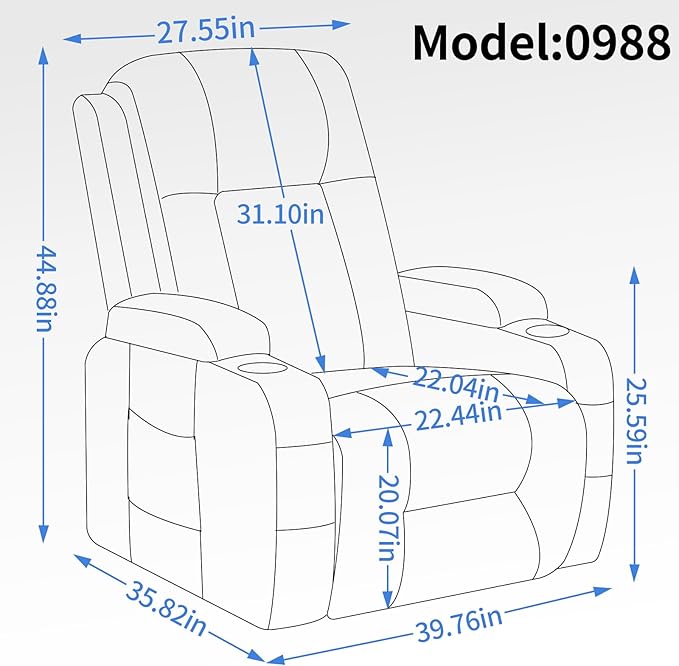 Power Lift Recliner Chair for Elderly with Infinite Position 350 LBS Capacity 8-Point Massage &amp Heating - Comfy Heavy Duty Motion Recliners Chairs for Living Room Small SpacesGrey
