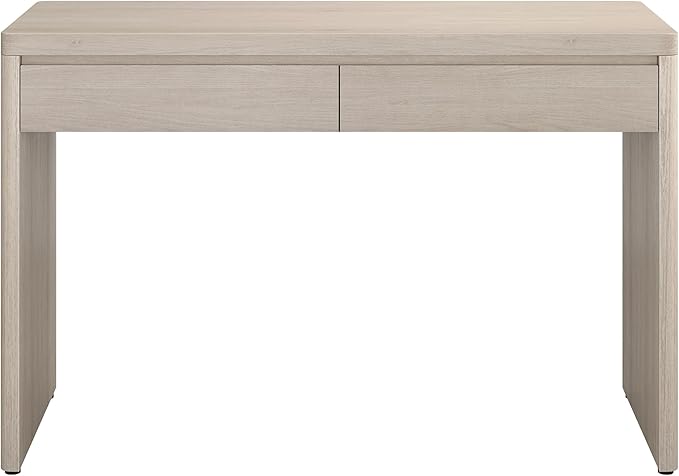 Henn&ampHart 48 Modern Rectangular Wooden Home Office Desk Computer Desk Writing Table with 2 Storage Drawers for Home Office Beech White