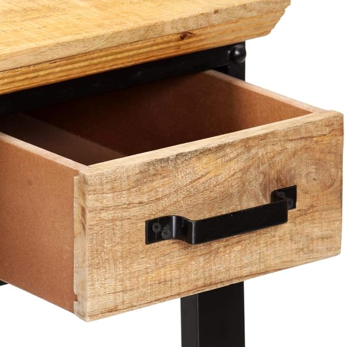 Rustic Writing Computer Desk with Drawers Home Office Desk Writing Study Table PC Desk Workstation for Bedroom 43.3x19.6x29.9 Solid Mango Wood