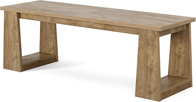 LITTLE TREE 86.6 Two Person Office Desk Computer Desk Gaming Double Desks for 2 People Wood Large Writing Table Home Office Workstation for 2 Natural Oak