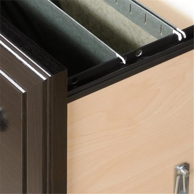 Pemberly Row 2-Drawer Lateral File Cabinet Engineered Wood Wind Oak Finish 36.8 W x 22 D x 29.7 H Full Extension Slides Patented Safety Mechanism Office Storage Furniture for Documents