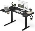 51 Reversiable L-Shaped Electric Standing Desk Adjustable Height Gaming Stand Up Corner Desk Sit Stand Home Office Computer Desk with Splice BoardBlack Top