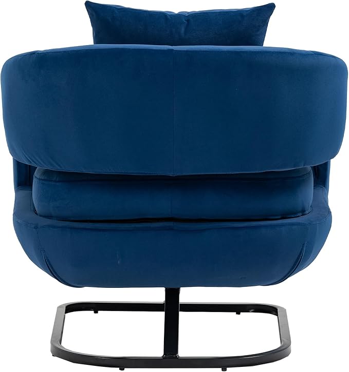 House Hold Upholstered Tufted Living Room Chair Textured Velvet Fabric Accent Chair with Metal Stand