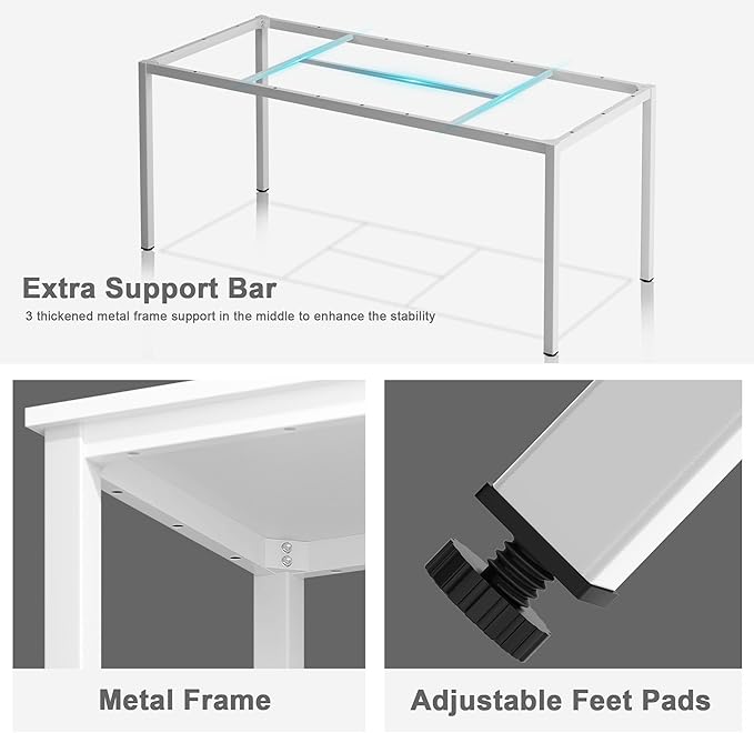 Need Large Computer Desk 70.8 x 31.5 inches Conference Table Large Office Desk Writing Table Workstation for Home OfficeWhite 10FJGSAC3-180WW-ND