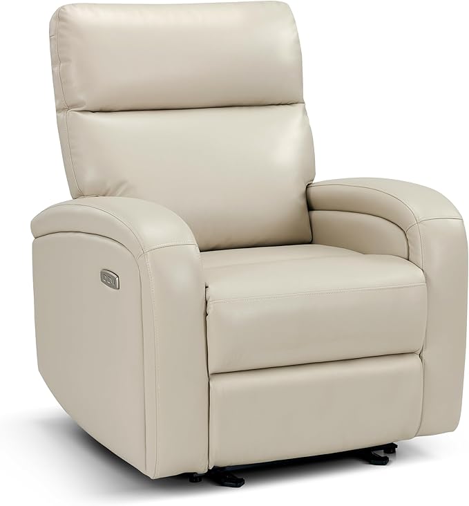 MCombo Zero Wall Recliner Chair Power Wall Hugger Recliner with USB &amp Type-C Dual Charge Ports for Small Space Living Room RV PR644 (Beige)