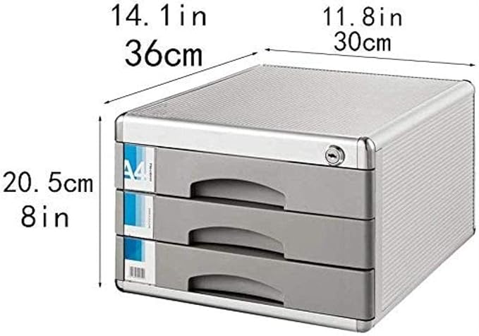Metal 3 Tier Office Filing Cabinet Metal Locking Office Filing Drawer Cabinet Multi Storage Cabinets
