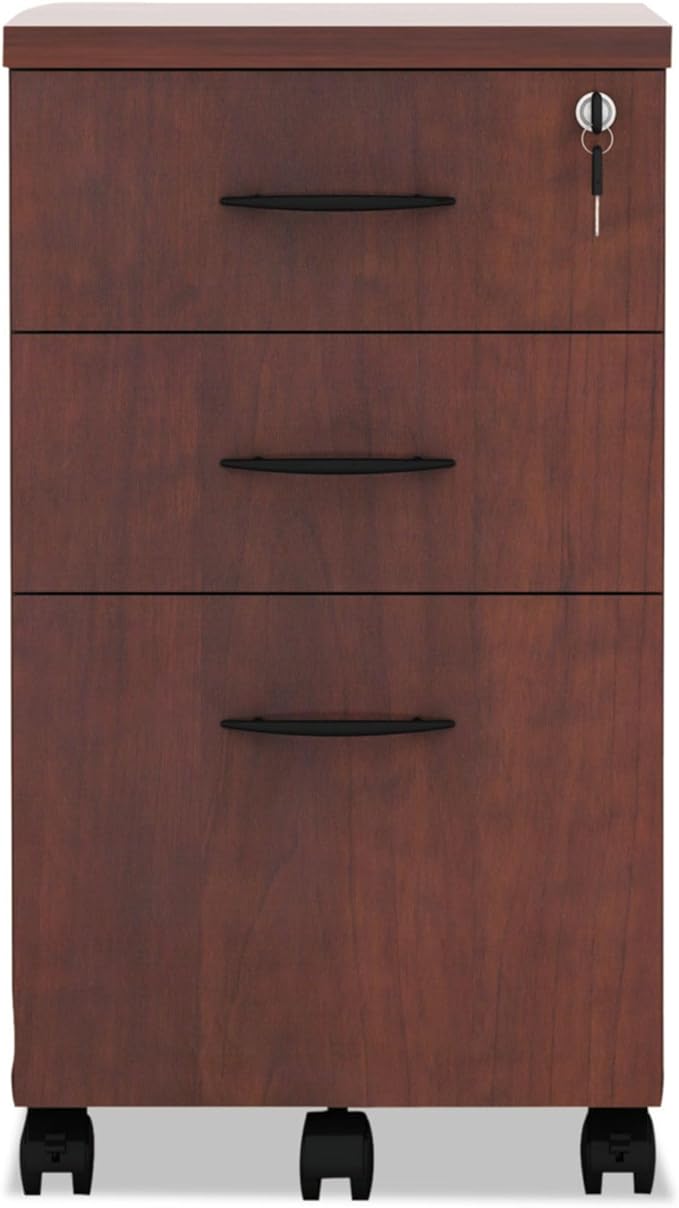 Alera ALE Valencia Mobile B/B/F Pedestal File 15 7/8 x 20 1/2 x 28 3/8 Med Cherry
