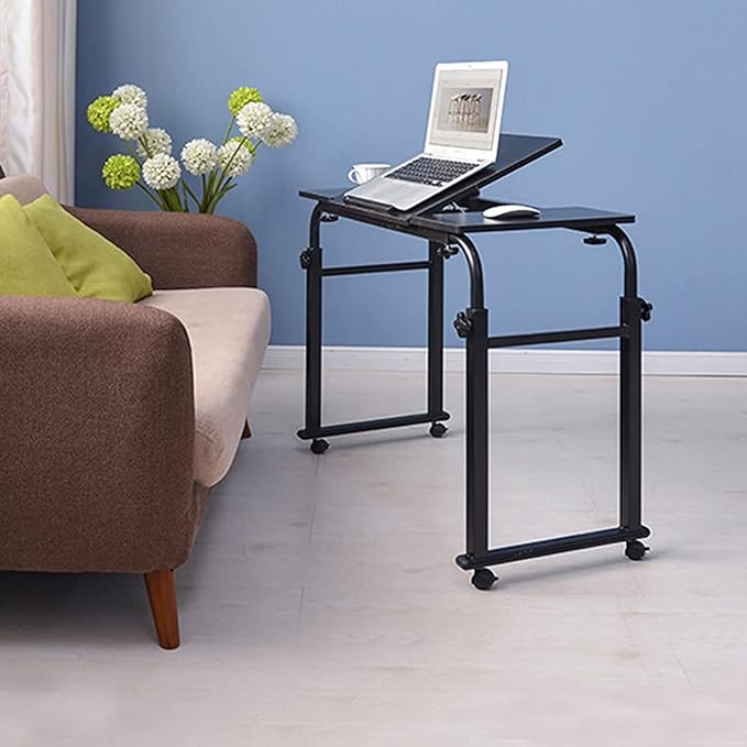 PanDair Mobile Standing Desk with Wheels Storage Desk Home Office WorkstationAdjustable Computer Desk Cart for OfficeBedroomLiving RoomStudy Room