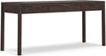 SIMPLIHOME Hollander Desk - 72 Inch Wide Solid Wood Writing Desk in Warm Walnut Brown Contemporary Modern Home Office Computer Table for Study with 2 Drawers and Flip-Down Keyboard Tray