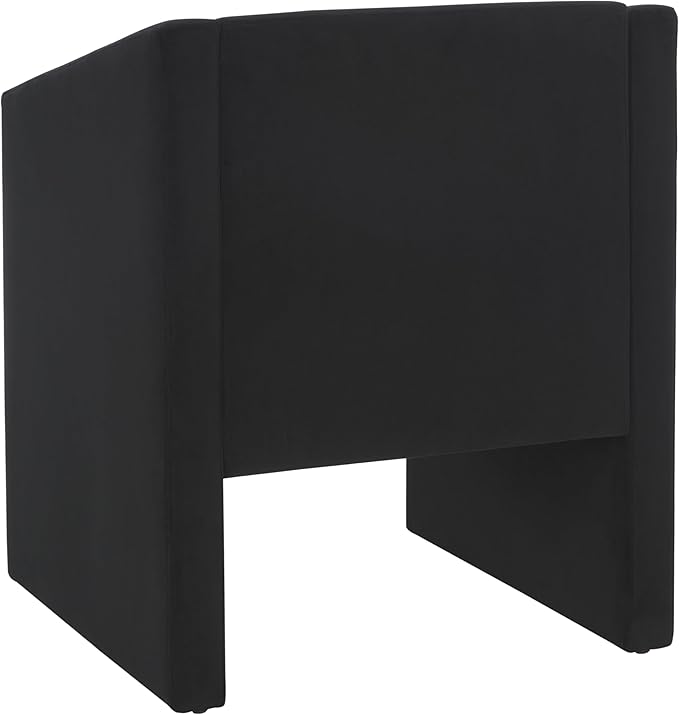 SAFAVIEH Home Collection Ylva Modern Black Velvet Accent Chair