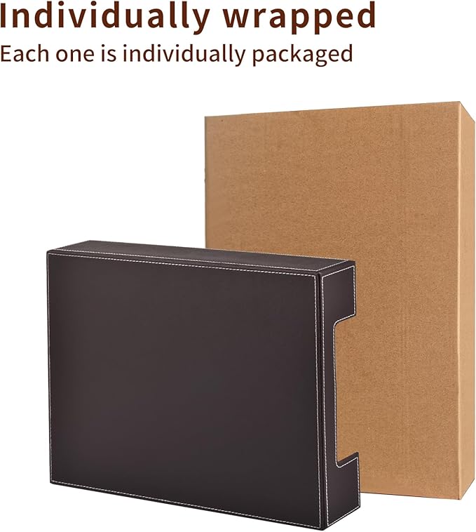 Leather Letter Tray Office Supplies Desk Organizer for Mail Paper Files Magazines Jewelry CosmeticsLuxury Letter Holder&ampMultipurpos Stackable Office Desktop Storage BoxCoffee