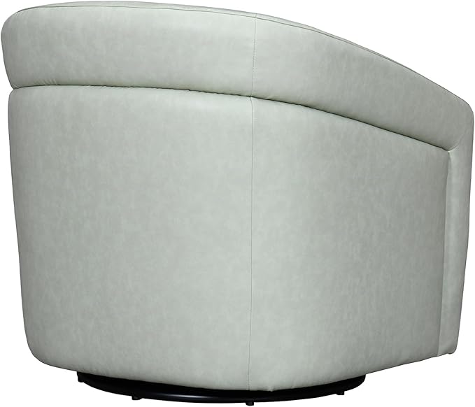 Armen Living Desi Mint Leather Swivel Accent Chair