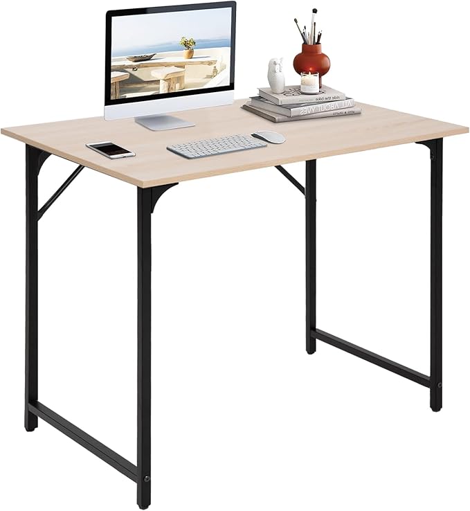BestOffice Computer DeskHome Office Desk Modern Simple Style for Home Office Study Writing (Nature 32 Inch)