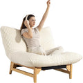 Living Room Chairs Comfy Accent Reading Chair Giant Bean Bag Cloud Chair with Frame for Adults Oversized Beanbag Lounge Sofa for Bedroom (White)