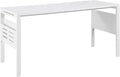 OSP Home Furnishings Prado Home Office Writing Desk with Storage Schattdecor White Carbon Fiber Desk Top Rectangular