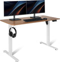 Amazon Basics Electric Standing Desk Height Adjustable Home Office Desk White/Oak Effect