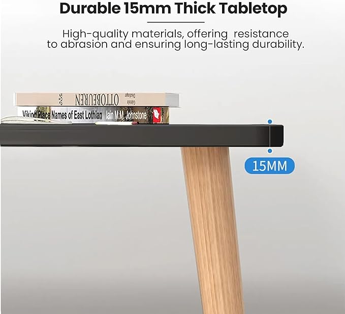 Modern Black Wooden Computer Table 40 L x 20 W x 30 H inches – Durable and Stylish Desk for Home Office Bedroom or Study